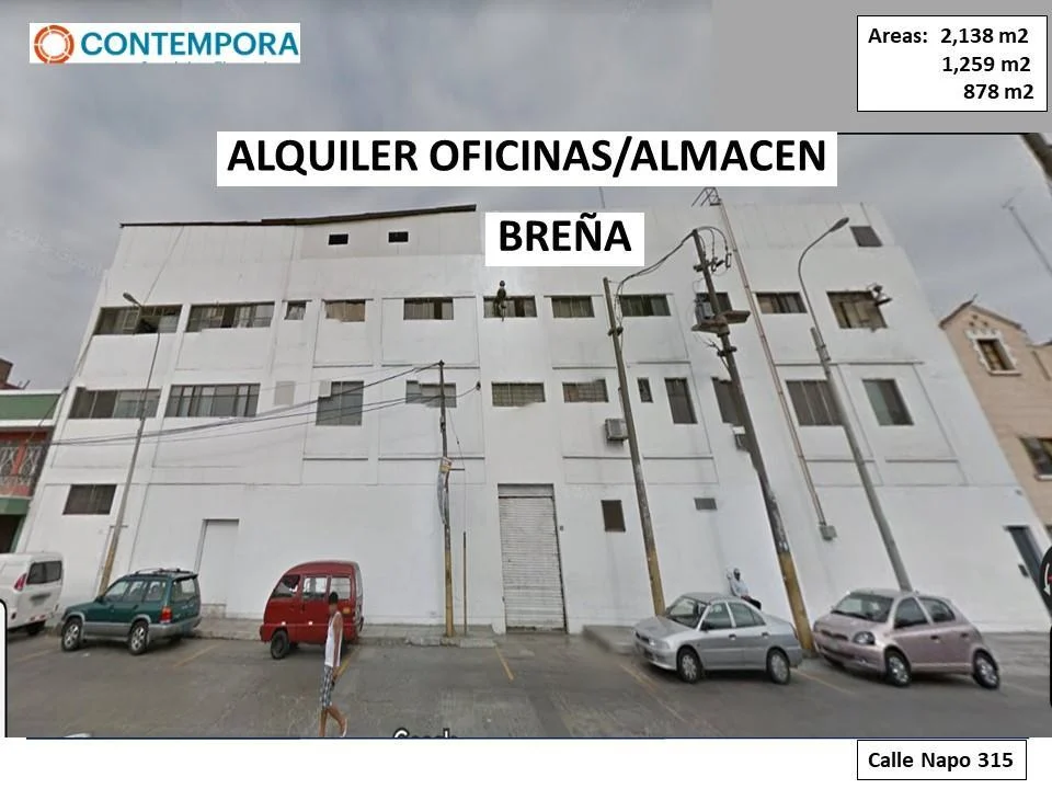 Oficinas Implementadas / Almacenes - Jr. Napo - Breña 878 m²