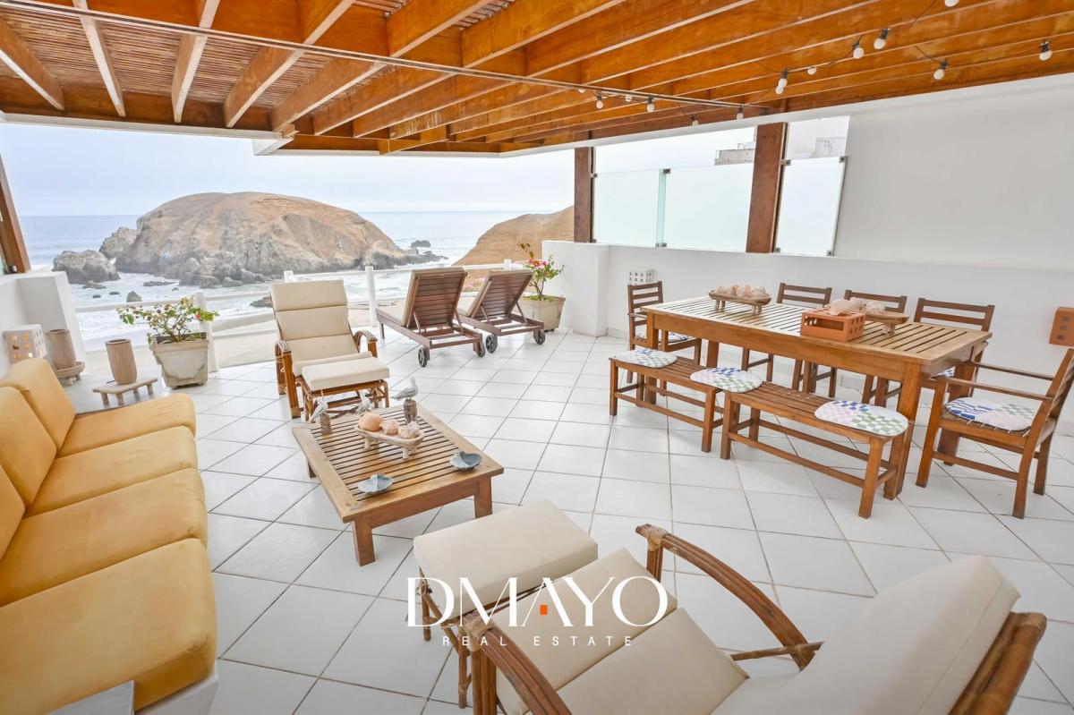 Casa con Vista Al Mar de 3 Pisos 4 Dorm, Piscina, Yacuzzi en Condominio Privado Los Leoncitos - Asia