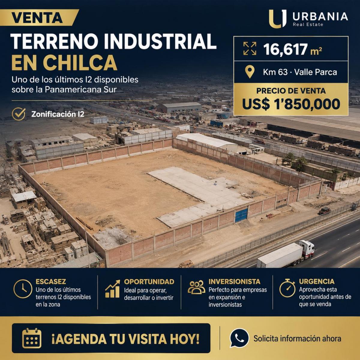 Uno de Los Pocos Terrenos I2 Disponibles en El Eje Industrial del Sur.
