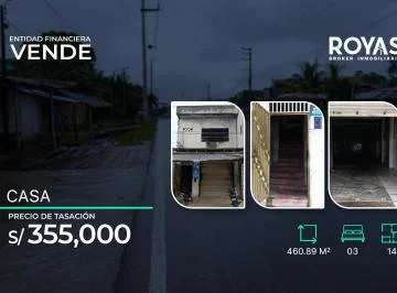 Entidad Financiera Vende Casa de Dos Pisos con Doble Frente - Maynas Loreto - 1290