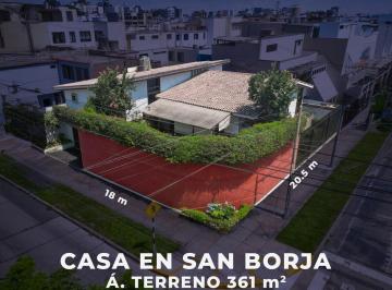 Se Vende Casa en Esquina / 2 Frentes / San Borja