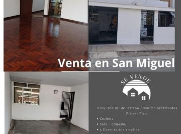 San Miguel Vendo Casa 220 m², 7 Dormitorios, 5 Baños, 2 Departamentos Para Renta, Cochera Us$330, 000