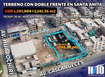 Zonificación Vt en Av. Cascanueces - Doble Frente – 1, 141 m² – Ideal Para Operación, Talleres y Serv