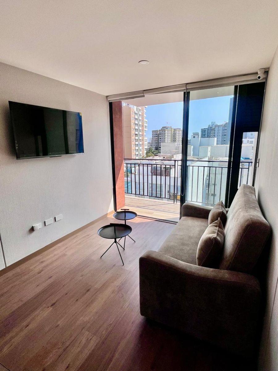 Moderno Departamento Amoblado de 1 Dormitorio Mas 1 Cochera