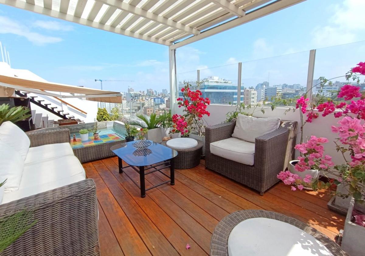 Alquilo Pent - House de 5 Hab. Amoblado con Terraza, Miraflores