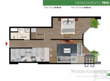 Departamento en venta en Jesus Maria - 43 m², 1 dormitorios