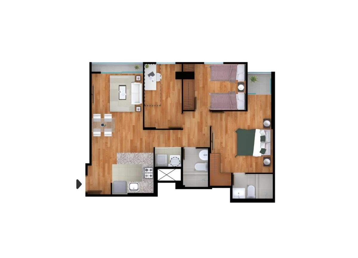 Departamento en venta en La Victoria - 66 m², 3 dormitorios