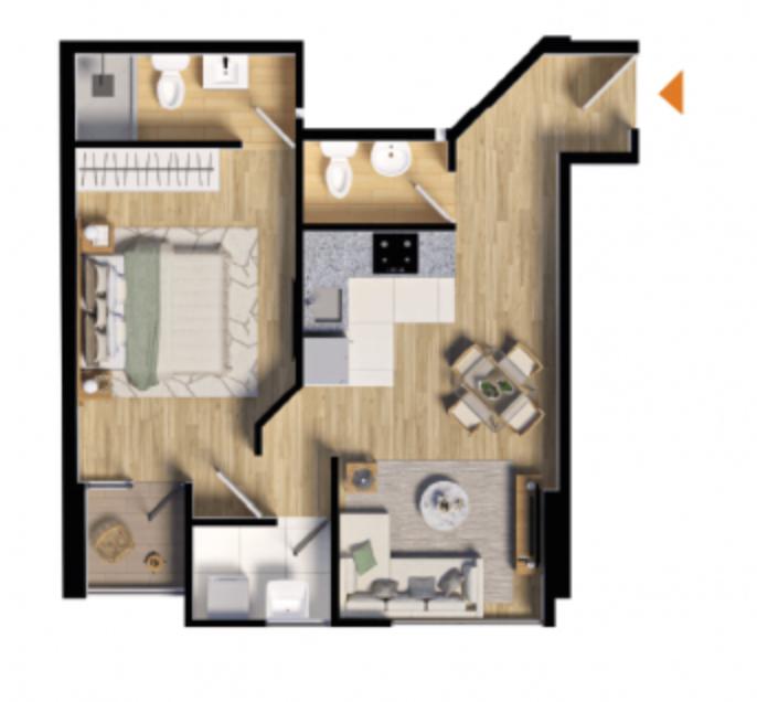1 Dormitorio en Pueblo Libre (48.70 M²)