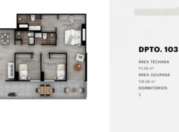 Departamento en venta en Miraflores - 126 m², 3 dormitorios
