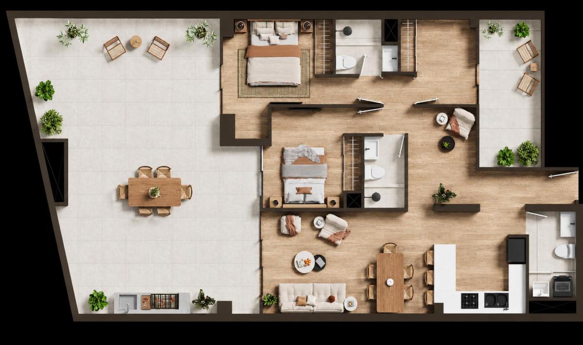 Departamento de Estreno 2 Dorm. y 161.96 m² en Miraflores | en Construcción