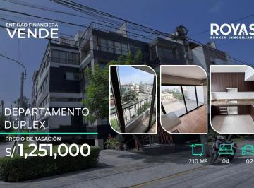Entidad Financiera Vende Amplio y Hermoso Departamento Duplex en San Borja.