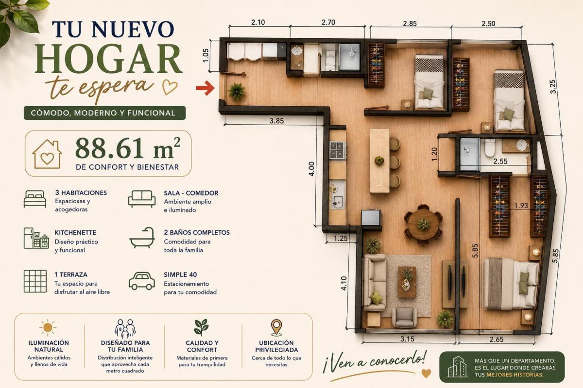 ¡Tu Nuevo Hogar en Casuarinas Sur!| 3 Dormitorios | Terraza | Cochera | Preventa Exclusiva