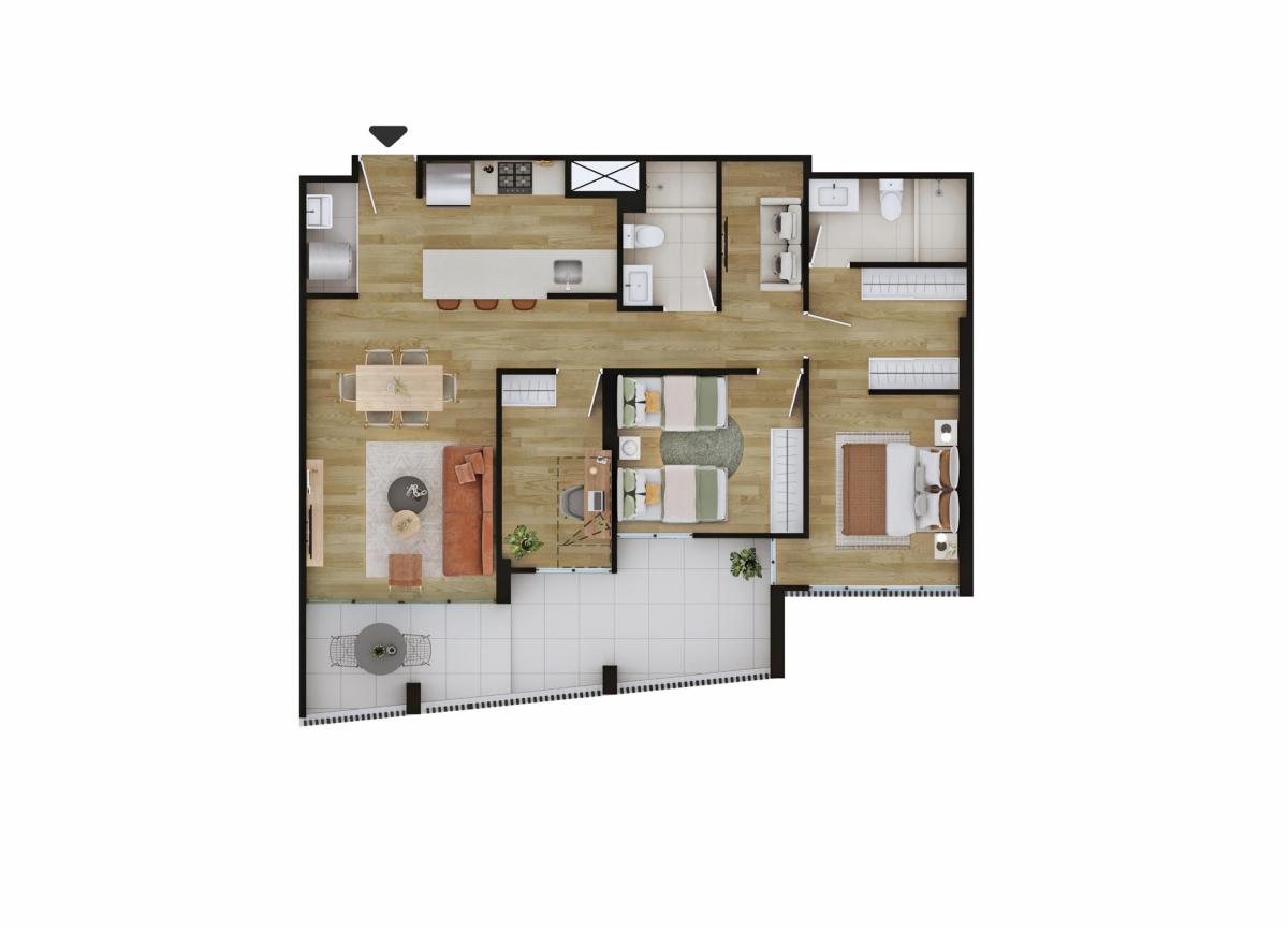 Departamento en venta en Chorrillos - 102 m², 3 dormitorios