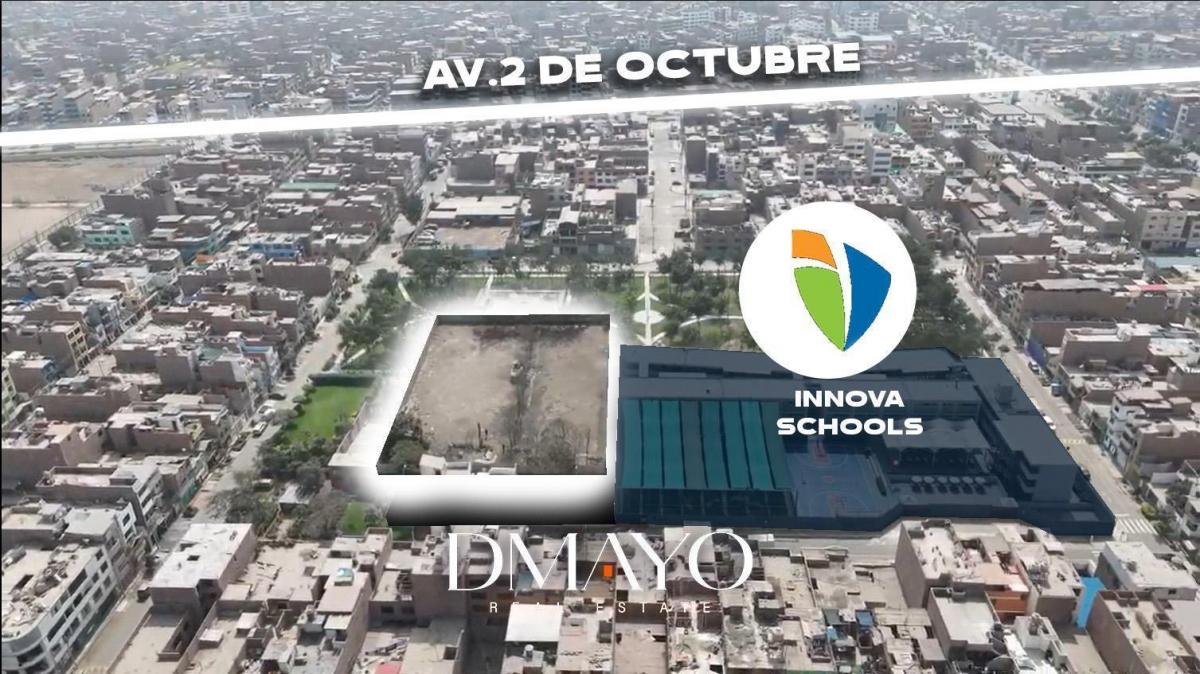 Venta o Alquiler de Terreno 2, 602 m² – Zonificación E - 2, Frente a Innova School Los Olivos