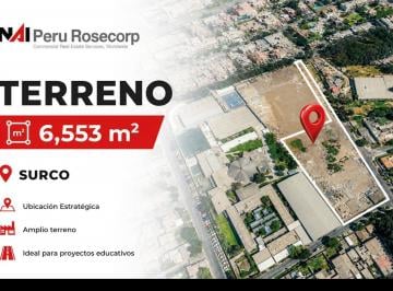 Terreno en Alquiler - 6, 553 m² - Monterrico Chico