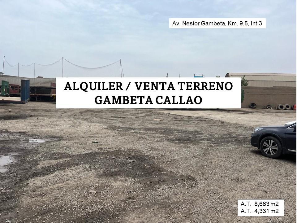 Terreno Cercado - Venta/alquiler - Gambeta Km 9.5 - Callao At. 8, 663 - At. 4, 331 m²