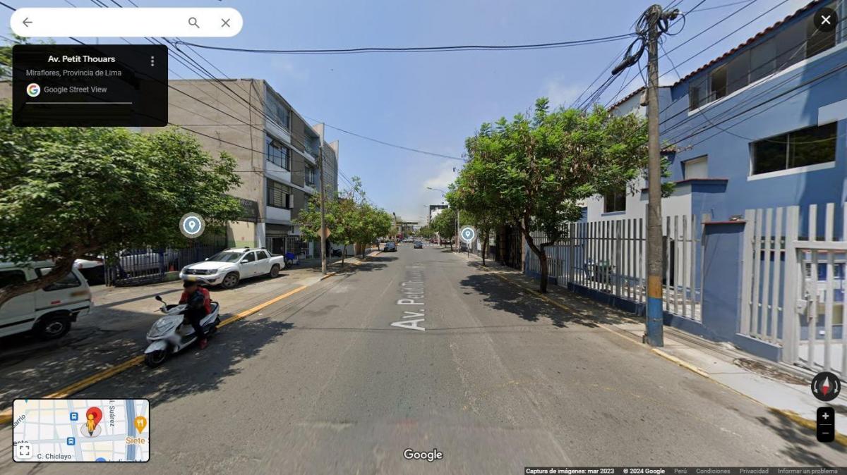 Vendo Terreno de 480 m², 10 Ml de Frente, en Av Petit Thouars, Miraflores