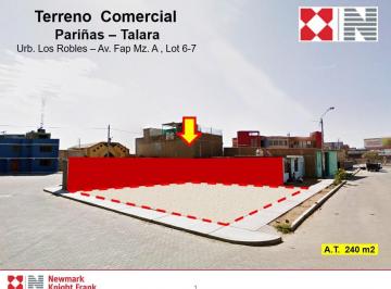 Venta de Terreno Comercial Piura - Talara - Pariñas 240 m²