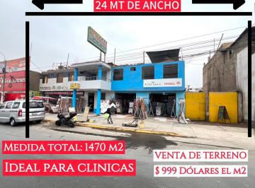 Terreno Ideal Para Construir Clinica, Colegios y Parecidos en Av Principal