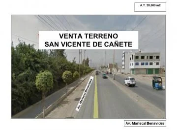 Venta de Terreno en San Vicente de Cañete - 20, 600 m²