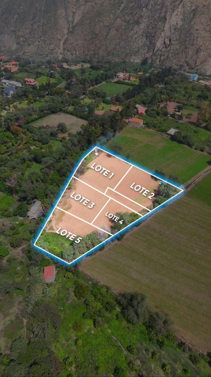 Terreno en Venta de 1074.90 m² en Santa Cruz de Cocachacra