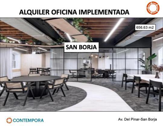 Alquiler Oficina Implementada/ Amoblada - San Borja - 656 m²