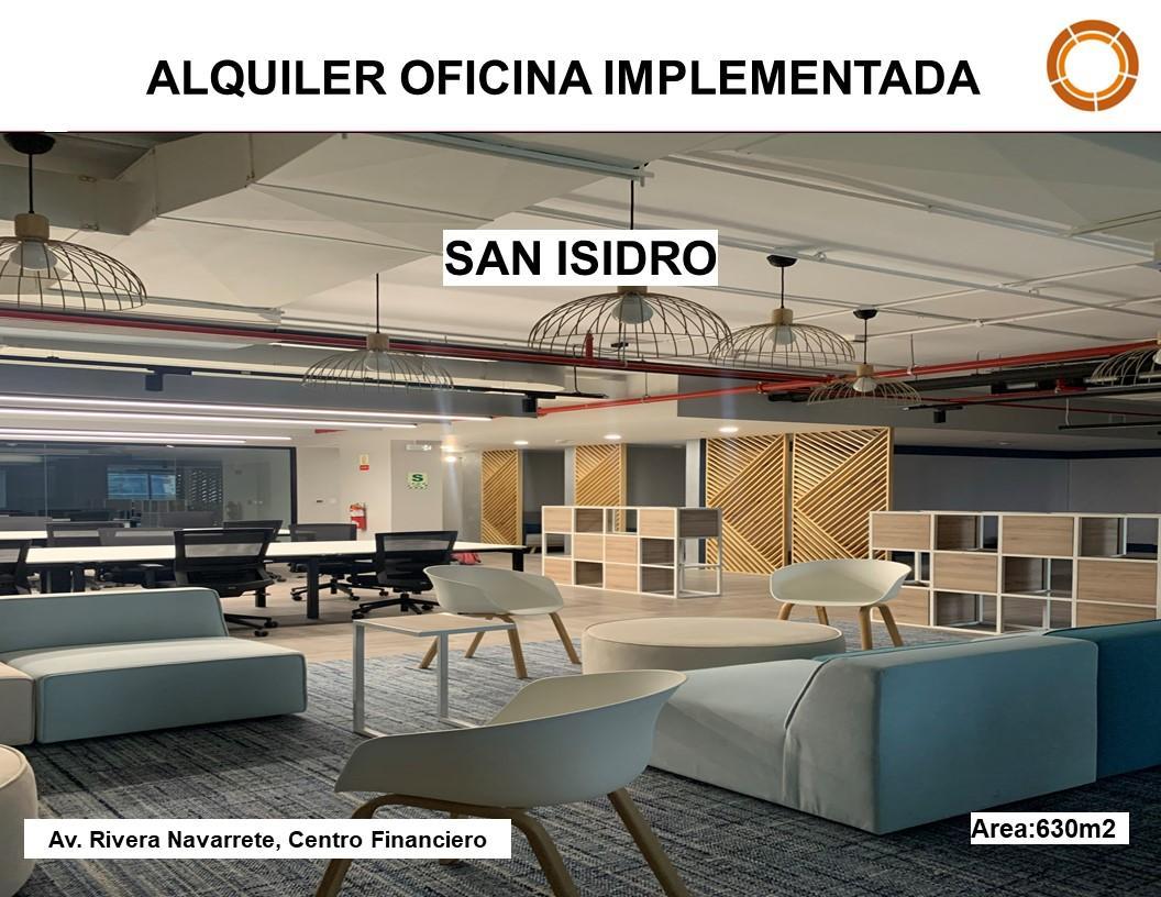 Alquiler Oficina Implementada Amoblada - San Isidro - 630 m²