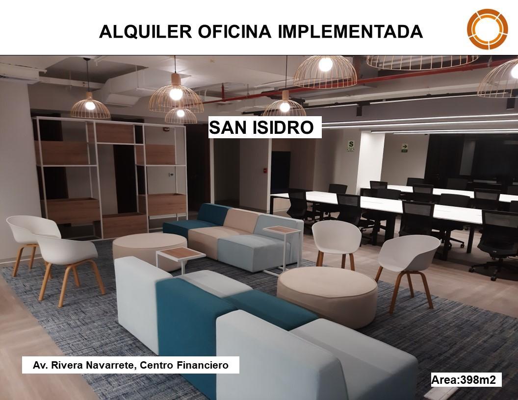 Alquiler Oficina Implementada - San Isidro Financiero 398 m²