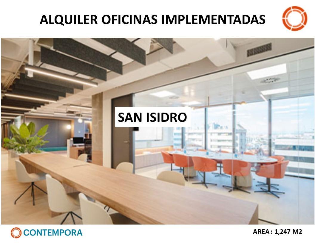 Alquiler Oficina Implementada y Amoblada - 1, 247 m² - San Isidro