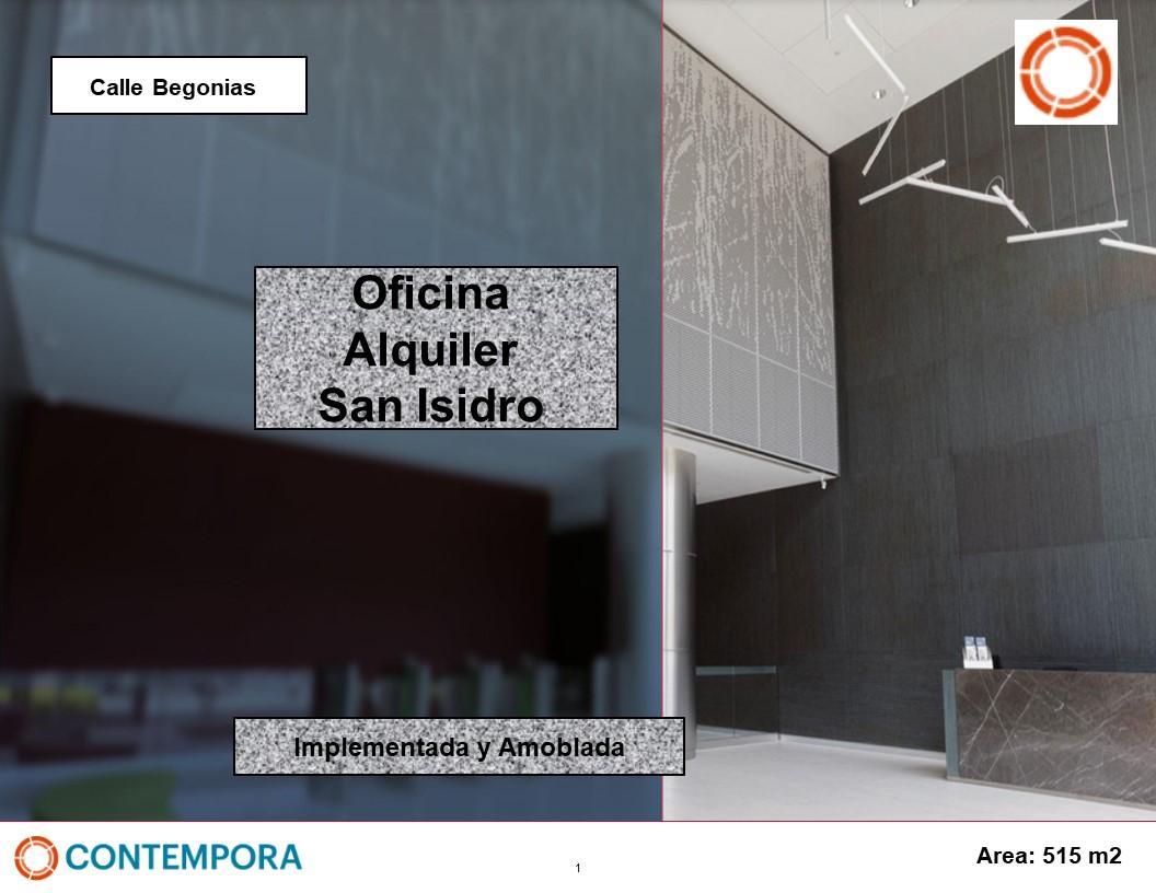 Alquiler Oficina Implementada y Amoblada San Isidro 515 m²