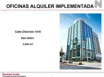 Alquiler de Oficina Implementada en San Isidro 500 m²