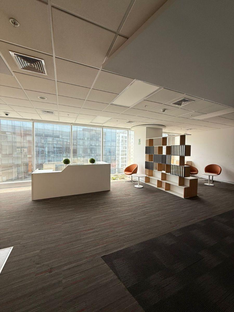 Oficina Amoblada de 403 m² con 10 Estacionamientos y Vista a La Ciudad en Edificio Panorama – Surco