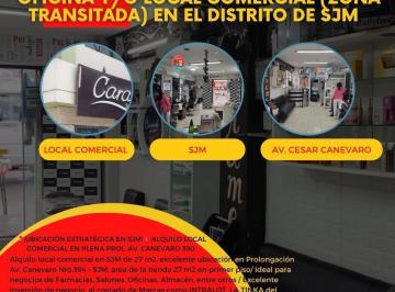 Alquilo Local Comercial en Esquina de Av. Prolong. Canevaro 394 con Av. Velazco Alvarado