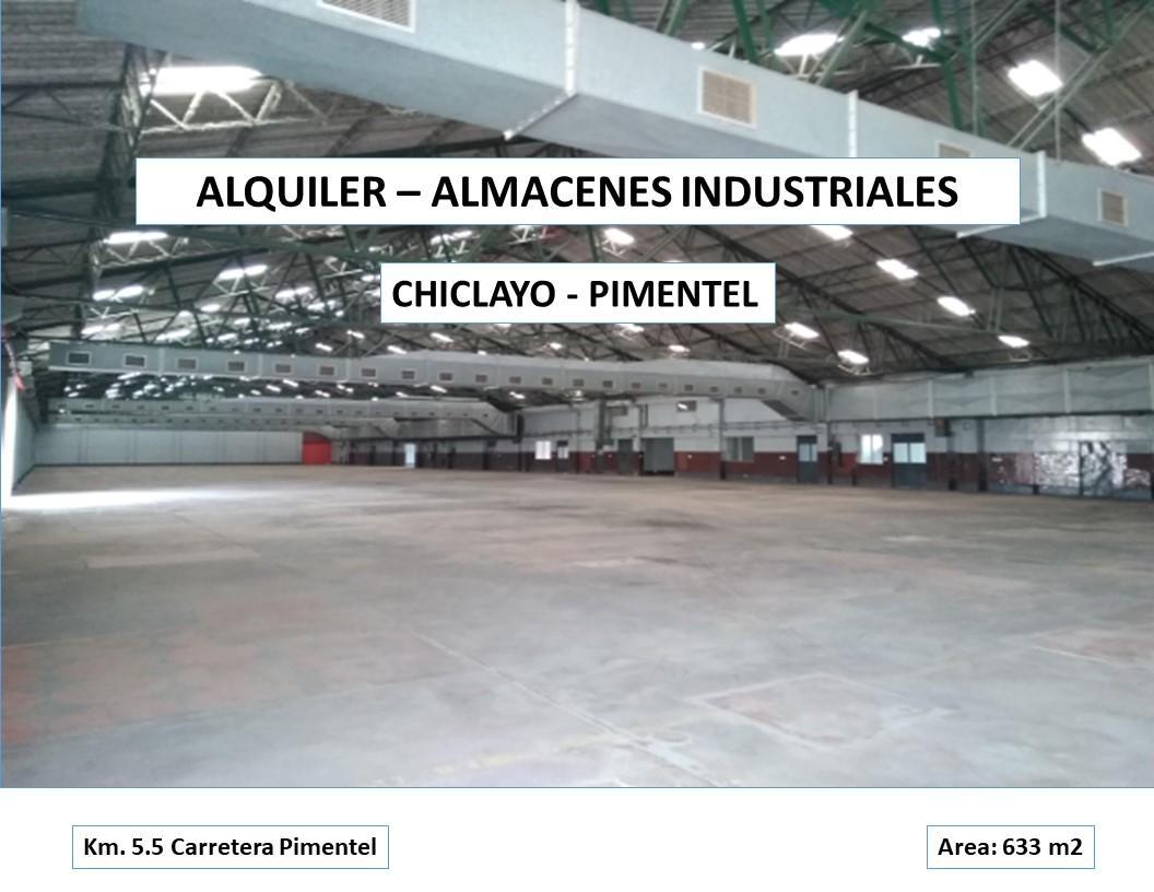 Alquila Local Industrial - Almacen - Pimentel - Chiclayo - 633 m²
