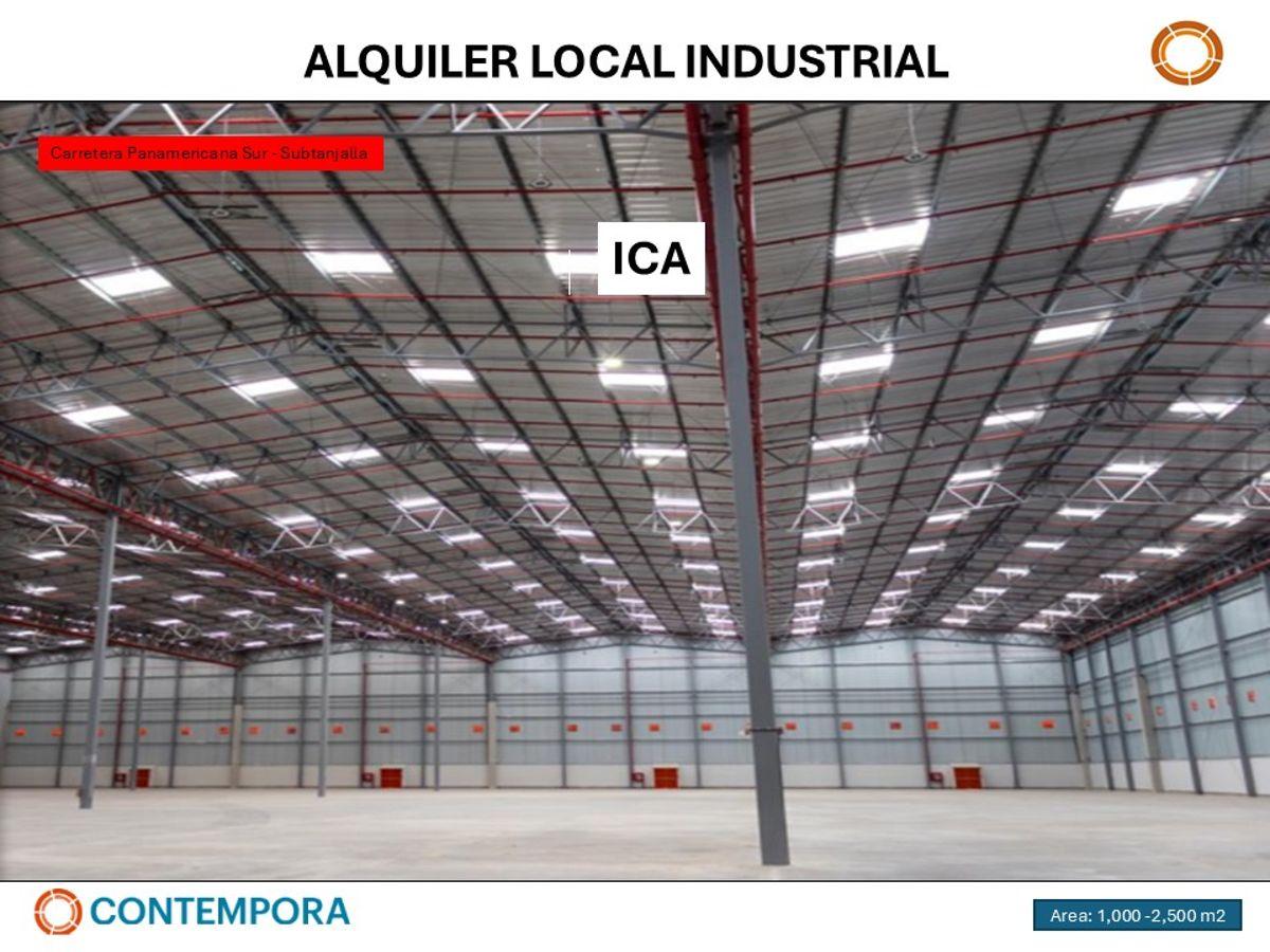 Alquiler Local Industrial. Panamereicana Sur - Subtanjalla - Ica