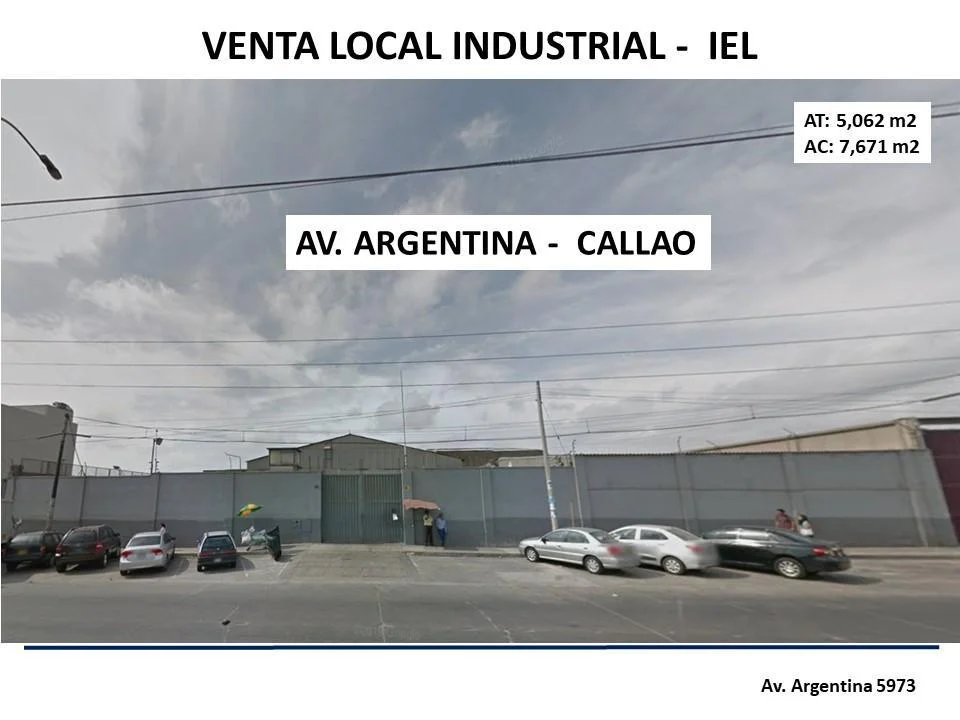 Venta Local Industrial Av. Argentina - At. 5, 062 m² - A. C.7, 671 m² - Callao